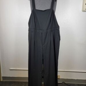Ava & Viv Women's Tailored Jumpsuit Stretch Black Sleeveless Crepe Wide Leg Sz2X